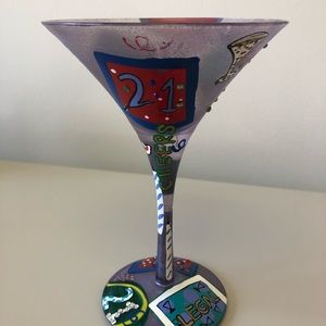 Lolita “21” Handpainted Martini Glass